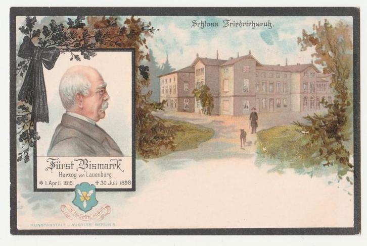 1898 !    Bismarck., Verzamelen, Ansichtkaarten | Themakaarten, Ongelopen, Voor 1920, Overige thema's, Verzenden