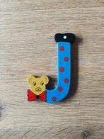 Houten letter J met beer, Ophalen of Verzenden, Zo goed als nieuw, Overige typen