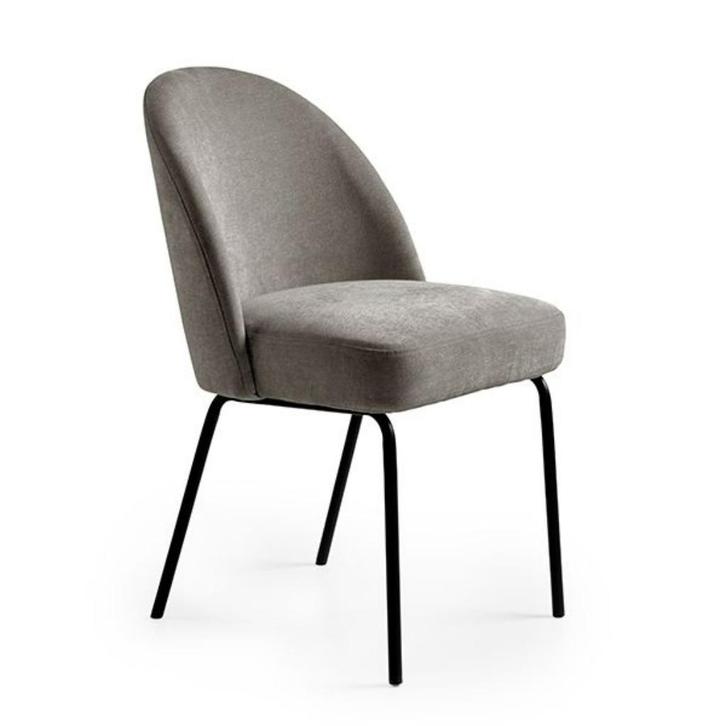 eetkamerstoel, Huis en Inrichting, Stoelen, Nieuw, Vijf, Zes of meer stoelen, Metaal, Stof, Grijs, Ophalen