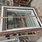 4 x hardhouten kozijn met uitzetraam, Doe-het-zelf en Verbouw, Raamkozijn, Zo goed als nieuw, 75 tot 150 cm, Hout