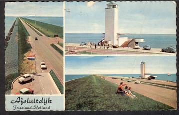 Briefkaart; Afsluitdijk - Friesland-Holland    