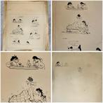 Originele tekening stripfiguren, Ophalen of Verzenden