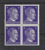 Historie Duitse Rijk, postzegels Adolf Hitler in blok van 4, Verzenden, Overige soorten, Duitsland, Overige typen