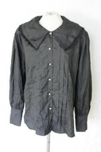 Prachtige zwarte blouse.Kanten kraag.Mt L.M.Michel Valerie, Kleding | Dames, Maat 42/44 (L), Ophalen of Verzenden, Zo goed als nieuw