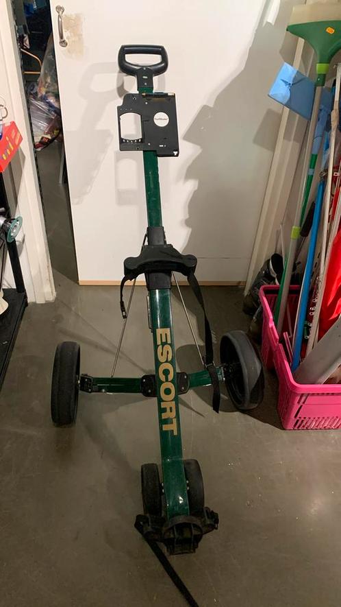 Golf karretje, tas en 17 golfstokken, Sport en Fitness, Golf, Zo goed als nieuw, Tas, Overige merken, Ophalen