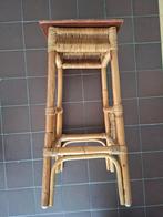 Vintage rotan plantentafel pied de stal  jaren 70 design, Huis en Inrichting, Woonaccessoires | Zuilen en Pilaren, Ophalen of Verzenden
