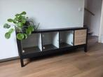 IKEA KALLAX stellingkast met onderframe – zwartbruin/zwart, Ophalen, Zo goed als nieuw, 25 tot 50 cm