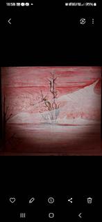 Abstract Landschap Schilderij, Ophalen of Verzenden