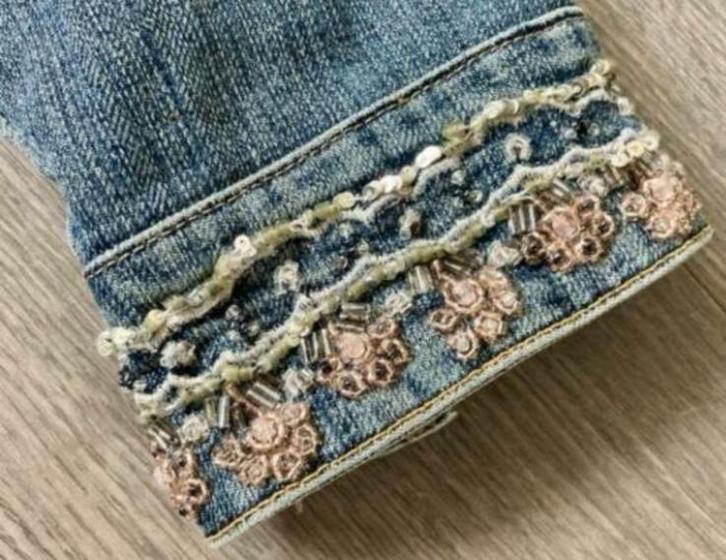 CS SPORT lief spijker jeans jasje spijkerjasje kralen 38, Kleding | Dames, Jasjes, Kostuums en Pakken, Gedragen, Jasje, Maat 38/40 (M)