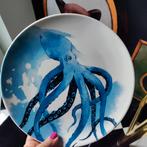 Heinen Delfts Blauw Borden - Kreeft & Octopus, Ophalen