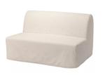Slaapbank creme, Ophalen, Tweepersoons, 140 cm, Zo goed als nieuw