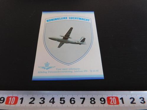 sticker leger luchtmacht fokker F27 vliegtuig, Verzamelen, Stickers, Zo goed als nieuw, Bedrijf of Vereniging, Ophalen