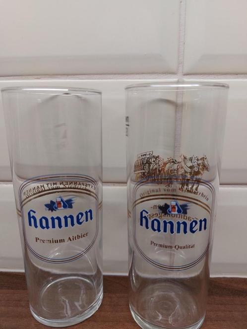 Hannen bierglazen 2 stuks, Verzamelen, Biermerken, Zo goed als nieuw, Glas of Glazen, Overige merken, Ophalen of Verzenden