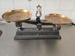 Antieke weegschaal messing en ijzer, Witgoed en Apparatuur, Weegschalen, Ophalen, Gebruikt, Minder dan 10 kg