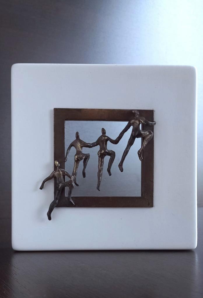 Sculptuur brons Corry Ammerlaan Artihove Samen op weg, Antiek en Kunst, Antiek | Koper en Brons, Brons, Ophalen of Verzenden