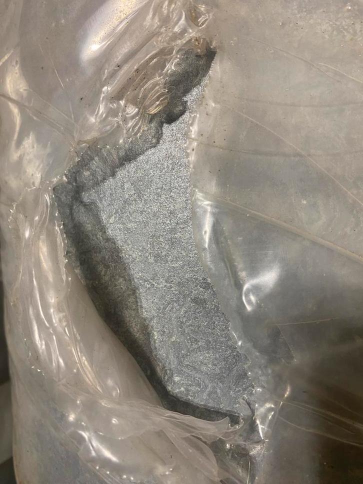 Marmoleum grijs/licht blauw hele rol, Huis en Inrichting, Stoffering | Vloerbedekking, Zo goed als nieuw, Overige typen, Grijs