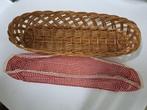 Vintage stokbroodmand met stoffen inleg, Huis en Inrichting, Woonaccessoires | Schalen en Manden, Mand, Ophalen of Verzenden, Zo goed als nieuw