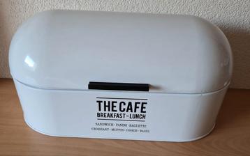 Witte Broodtrommel The Cafe merk Gusta brood trommel blik beschikbaar voor biedingen