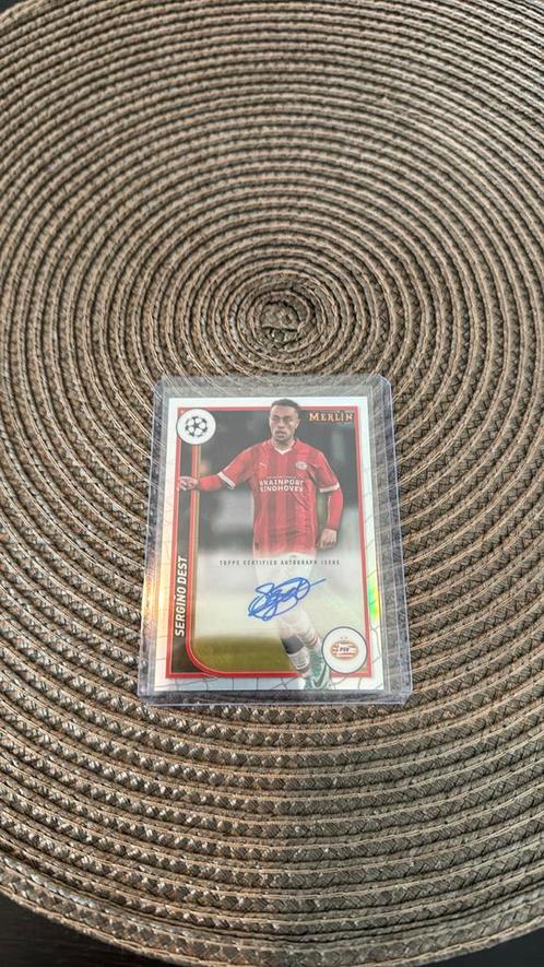Sergiño Dest Topps certified autograph, Hobby en Vrije tijd, Stickers en Plaatjes, Zo goed als nieuw, Plaatje, Verzenden