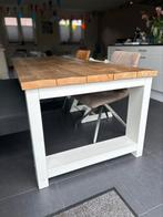 Steigerhouten eettafel, Ophalen, Gebruikt, 200 cm of meer, 50 tot 100 cm