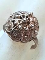 Vintage zilveren ring half bolletje met knoopjes BAZ 925 (65, Ophalen, 18 tot 19, Zo goed als nieuw, Dame