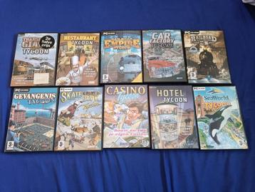 Collectie verschillende Tycoon games 10x beschikbaar voor biedingen
