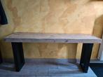 Sidetable van steigerhout, Ophalen, Gebruikt, 100 tot 150 cm, 25 tot 50 cm