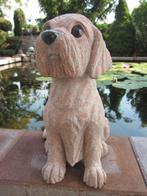 125* Roze granieten hondje (Boven €75 geen verzendkosten), Ophalen of Verzenden, Nieuw, Steen, Dierenbeeld