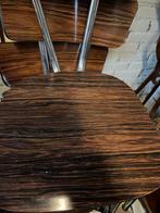 Vintage formica Stoelen Set, Huis en Inrichting, Ophalen, Gebruikt, Bruin, Vier