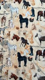 Horses light brushed french terry, Hobby en Vrije tijd, Stoffen en Lappen, 120 cm of meer, Ophalen of Verzenden, Zo goed als nieuw