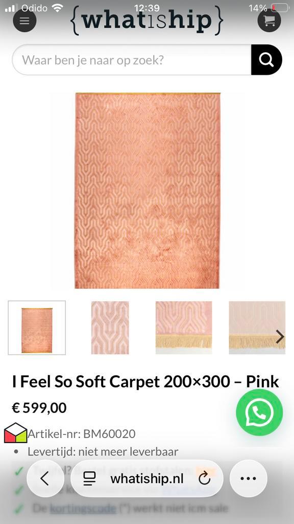 Bold Monkey “Feel So Soft” vloerkleed, Huis en Inrichting, Stoffering | Tapijten en Kleden, Gebruikt, 200 cm of meer, 200 cm of meer