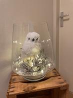 Kerst vaas met uil en kerstverlichting, Ophalen, Overige kleuren, Nieuw, Glas