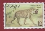 Fauna - (Katachtigen) - Sahara Occ. - Gevlekte Hyena - gebr, Ophalen of Verzenden, Gestempeld, Dier of Natuur