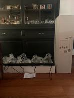 Smoked glass hanglamp met 4 ongelijke bollen splinternieuw i, Ophalen, Overige materialen, Nieuw, Romantisch maar van deze tijd. Met dat mooie grijze rookglas.