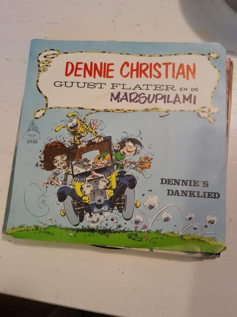 Dennie christian 7inch guust flater en de marsupilami, Cd's en Dvd's, Ophalen of Verzenden, Zo goed als nieuw, Nederlandstalig