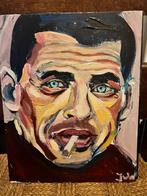 Portret op canvasboard - Acrylverf, Antiek en Kunst, Kunst | Schilderijen | Klassiek, Ophalen of Verzenden