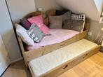 Steigerhouten Juniorbed met logeerbed, Kinderen en Baby's, Kinderkamer | Bedden, Ophalen, 70 tot 85 cm, 140 tot 160 cm, Zo goed als nieuw