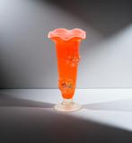 Oranje Murano Vaas van Tivoli, Italiaans Design, Ophalen of Verzenden