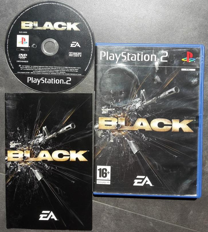 PS2 - Black - PlayStation 2 FPS Shooter, Spelcomputers en Games, Games | Sony PlayStation 2, Zo goed als nieuw, Shooter, 1 speler