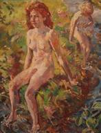 Olieverf Schilderij op linnen E.B. van Dulmen - Krumpelman, Antiek en Kunst, Ophalen