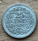 25 cent 1926 Wilhelmina, Postzegels en Munten, Munten | Nederland, Ophalen, Zilver, 25 cent, Koningin Wilhelmina