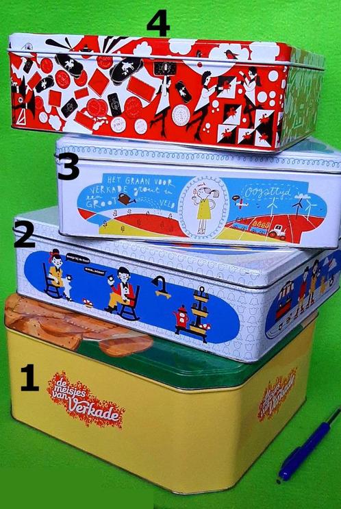 Blikken van Verkade voor koekjes / rommeltjes -> LOS te koop, Verzamelen, Complete verzamelingen en Collecties, Ophalen of Verzenden
