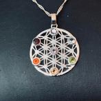 Flower of life hanger beschermt zilver uniek powerful, Nieuw, Ophalen of Verzenden, Zilver, Met edelsteen