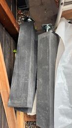 4 Betonpoeren 75x75x600 met stelplaat en M16 bout, Ophalen of Verzenden, Gebruikt, Minder dan 180 cm, Palen