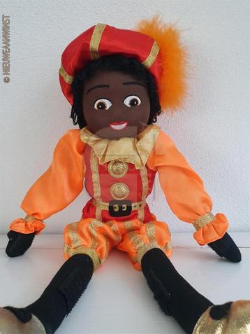 Authentieke etalage zwarte Piet pop - 45cm, oranje/rood beschikbaar voor biedingen