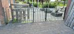 Gietijzer hek met poort., Tuin en Terras, Tuinhekken en Hekwerk, Ophalen, Met poort, Gebruikt, Sierhekwerk