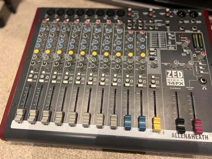 Allen & Heath ZED-60 14FX Mixer, Muziek en Instrumenten, Mengpanelen, Zo goed als nieuw, 10 tot 20 kanalen, Microfooningang, Ophalen of Verzenden