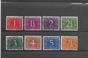 Suriname 1948. NVPH 249 t/m 256, Gestempeld. beschikbaar voor biedingen