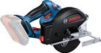 Bosch GKM 18V-50 cirkelzaag body - 136mm, Ophalen of Verzenden, Zo goed als nieuw, 1200 watt of meer, 30 tot 70 mm