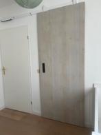 Houten “barn” schuifdeur | Schuifdeur | White wash, Doe-het-zelf en Verbouw, 80 tot 100 cm, 215 cm of meer, Binnendeur, Ophalen of Verzenden